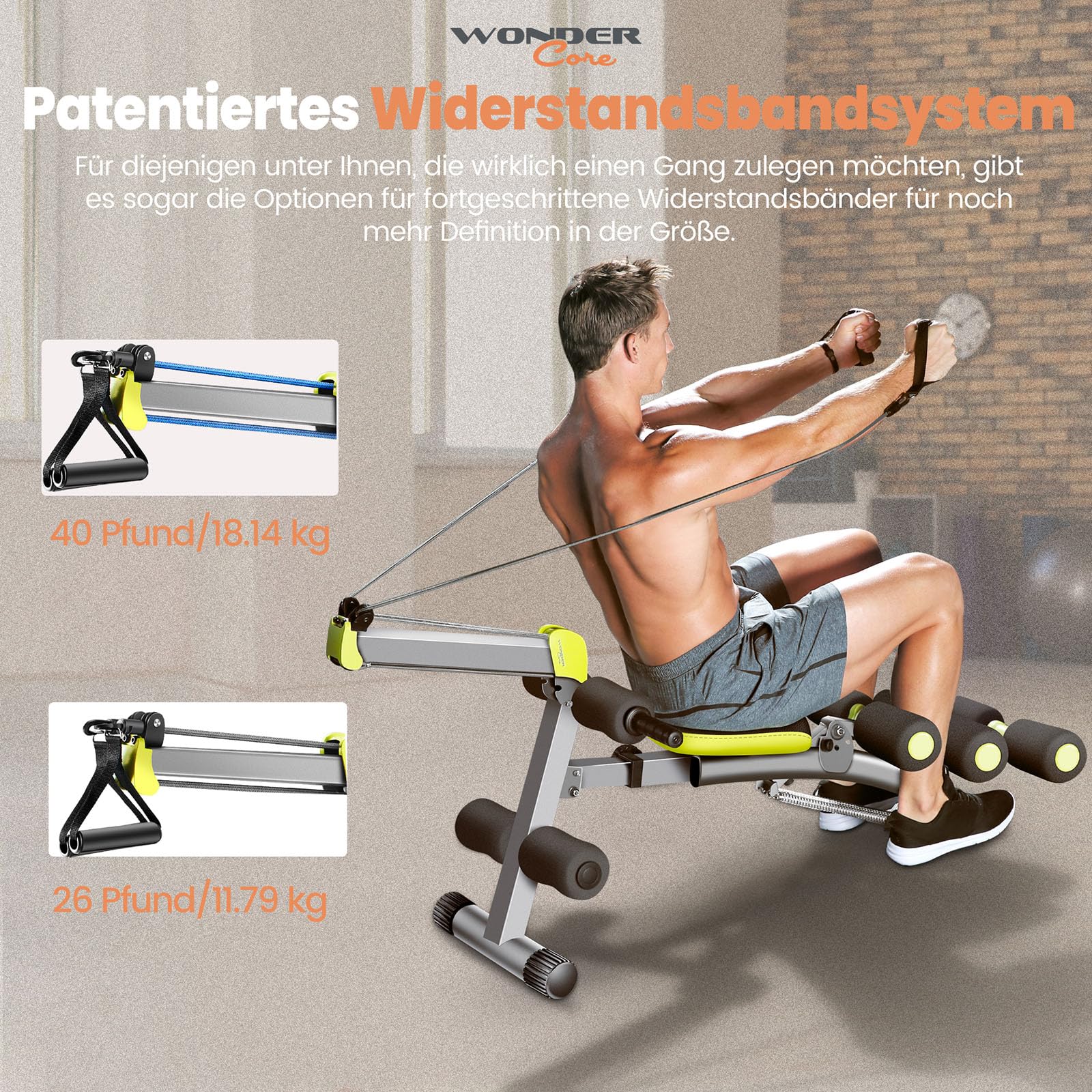 Wonder Core 2 - 12 in 1 Exercise Machine - Built in Twisting Seat